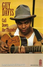 GUY DAVIS CALL DOWN THE THUNDER PROMO POSTER SIGNED