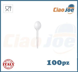 100 Cucchiaini di Plastica Monouso bianchi Rigidi cucchiaino riutilizzabili - Imagen 1 de 1