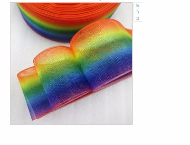 Rainbow Organza Ribbon 38mm wide - image 1 of 1