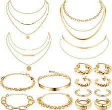 12 Pcs Gold Set of 14K Jewelry