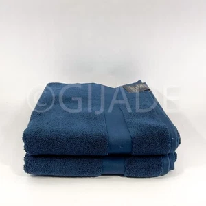 Toalla de baño Ralph Lauren Wescott 2 piezas 30" x 56" 100 % algodón club azul marino nueva - Imagen 1 de 7