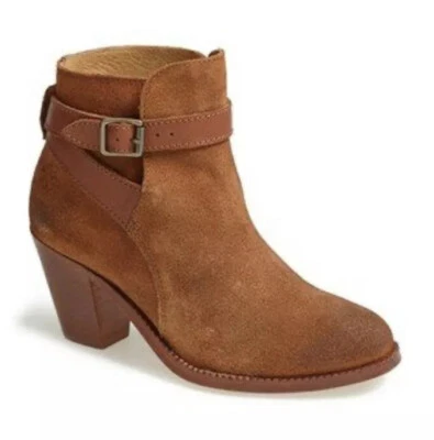 Botas Anthropologie HUDSON LEWKNOR Marrón Gamuza Tacón con Correa Para Mujer Talla 9/40” Foto 1 de 4