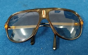 VINTAGE CARRERA 5424E 11 ULTRAPOL BROWN TORTOISE BLUE LENSES - Picture 1 of 4