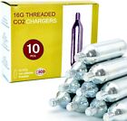 10-Pack High Quality 16g Threaded CO2 Cartridges for Bike Tires CO2 Inflator