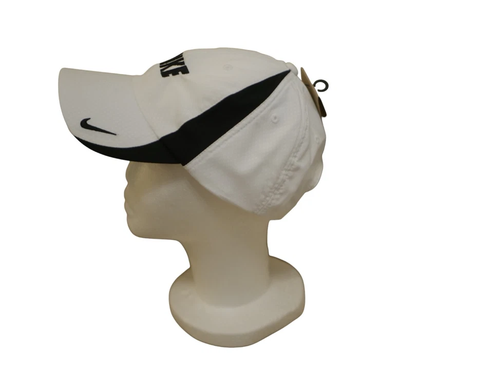 S NIKE UNISEX WHITE BLACK NIKE GOLF HAT CAP FD9709-101 ADJUSTABLE M/L
