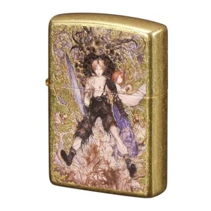 Hermoso encendedor dorado Zippo Final Fantasy 10 X Yoshitaka Amano Water Warrior - Imagen 1 de 7