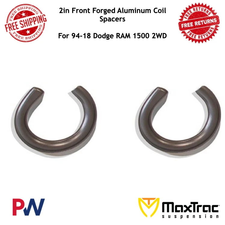 Espaciadores de bobina de aluminio forjado delantero MaxTrac de 2 pulgadas para Dodge RAM 1500 1994-2018 2x2 Foto 1 de 2