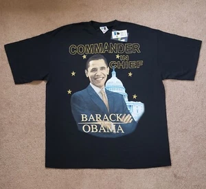 NWT Vintage Barack Obama Commander In Chief Sz 4XL Phat Doc Double Side T-Shirt - Picture 1 of 6