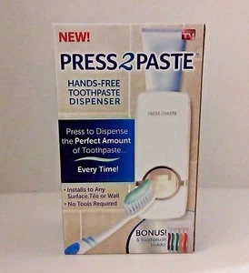 As Seen on TV Dispensador de pasta de dientes y soporte para cepillo de dientes Prensa 2 pastas - Imagen 1 de 3