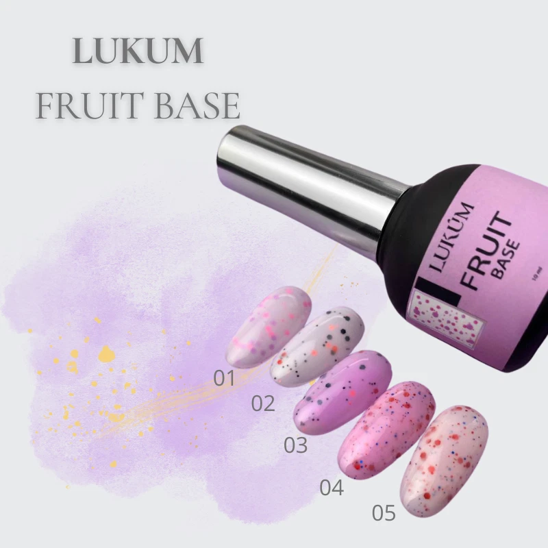 LUKUM NAILS BASE FRUTTA 10ml LED UV Gel Smalto Unghie Base Mimetica - Immagine 1 di 1
