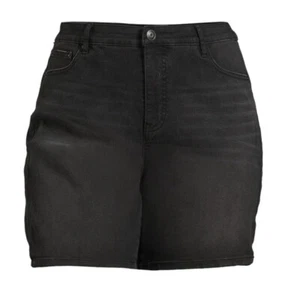 New Terra & Sky Bermuda Stretch High Rise Denim Shorts Size 4X(28-30W) - Picture 1 of 3