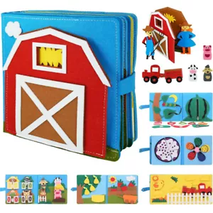 Quiet Book Ruhig Buch Filz Weiche Tuch Buch 3D Bücher Stoff Montessori Spielzeug - Bild 1 von 22