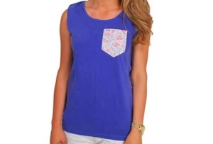 NWT Delta Gamma Women's Fraternity Collection Sorority Blue Tank Top Medium - Picture 1 of 1