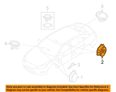 Sistema de sonido Ford OEM 11-19 Police Interceptor sedán - Altavoz Dr trasero DG1Z18808J Foto 1 de 2
