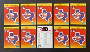 Pegatina con logotipo del equipo Fleer 1991 de Texas Rangers - Lote de 10 unidades - #W051823P - Imagen 1 de 1