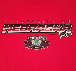 2002 AT&T Rose Bowl Nebraska Cornhuskers T-Shirt Größe Large rot NCAA - Bild 1 von 7