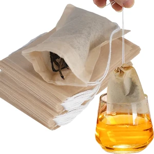 Bolsas de filtro de té desechables NEPAK 600 piezas para té suelto, bolsas de té vacías con cordón - Imagen 1 de 12