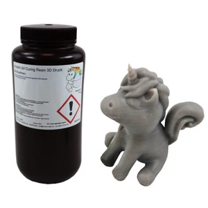3D Resin Grau 1kg UV Harz Hohe Präzision f. SLA DLP 3D Drucker (24,95 EUR/kg) - Bild 1 von 3
