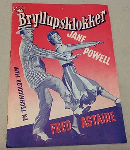 "Royal Wedding" with Fred Astaire & Jane Powell 1951 Danish Movie Program - Bild 1 von 5