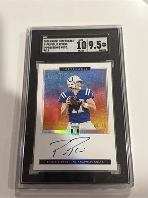 2020 帕尼尼无可挑剔的菲利普·里弗斯无可挑剔的印象签名 SGC 9.5 /15 — 第 1/2 张图片