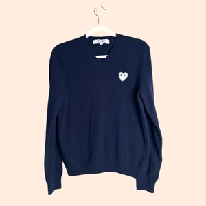 Comme des Garcons Play V-Neck Heart Sweater - Picture 1 of 6