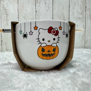 Hello Kitty Halloween Keramik Schüssel mit Essstäbchen 20oz - Bild 1 von 4