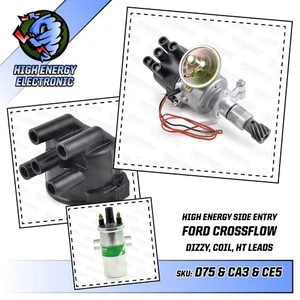 Ford Crossflow High Energy Distributor Side Entry Cap Lucas Coil Pre X Flow - Picture 1 of 11