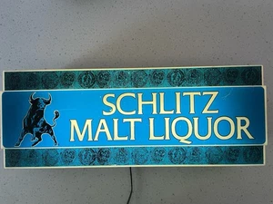 Vintage Schlitz Malt Liquor Lighted Sign - Shipped Without Bulb - Picture 1 of 9