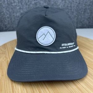 NUEVO CON ETIQUETAS Steamboat Estación de Esquí Sombrero Gorra Snapback Ajustable Gris Carbón Cuerda Logo - Imagen 1 de 12