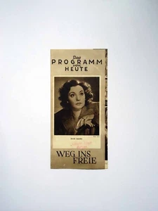 Weg ins Freie - Zarah Leander - Programm von Heute - PvH ungelocht (5/19) - Picture 1 of 1