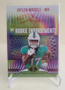 2021 PANINI ILLUSIONS JAYLEN WADDLE ROOKIE ENDORSEMENTS AUTO RED INK Ser #13/99 - Picture 1 of 2