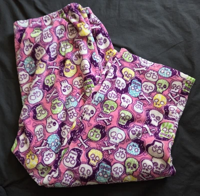 Women's Plus Size Soft Warm Terry Lounge Pants W/Skulls size 3XL by Joe Boxer - Image 1 of 4