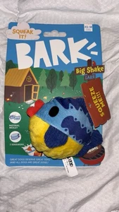Bark Summer Big Shake Lake Good Chums Squeaker Dog Plush Toy 1pc XS-M Fish Bait - Picture 1 of 1