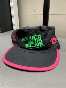 Vintage 1990s New Kids On The Block - Painter Style Stretch Back Hat - Picture 1 of 8