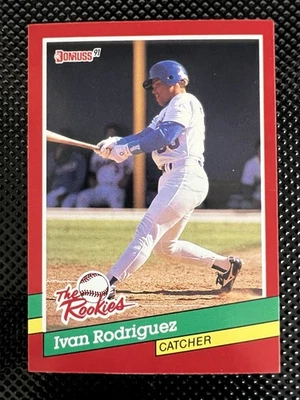 Tarjeta de novato 1991 Donruss the Rookies Ivan Rodriguez #33 (RC) Foto 1 de 2