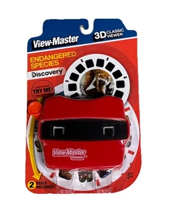 View-Master 3D Viewer Red Classic Retro Endangered Species Educational Toy - Picture 1 of 2