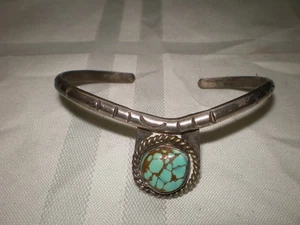 Navajo Indianer SPINNE Türkis Sterlingsilber Armreif Armband 13 Gramm - Bild 1 von 6
