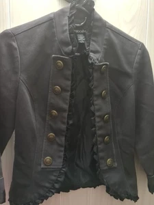 Giacca donna Stoosh taglia M blazer orlo arricciato bottoni stile steampunk - Foto 1 di 13