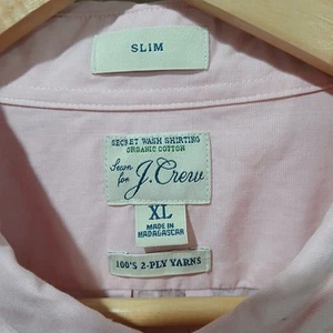 J Crew Oxford Hemd XL Pink Slim Secret Wash Baumwolle Popeline Bio 100’s 2-lagig - Bild 1 von 11