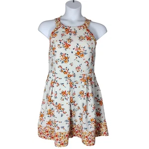 Rewind Sommerkleid Gr. XL Blumenmuster ärmellos Reißverschluss großes Schlüsselloch - Bild 1 von 10