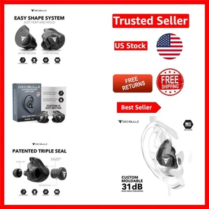 Tappi auricolari sagomati personalizzati, 31 dB più alti NRR - protezione dell'udito (2 conteggi) - Foto 1 di 10