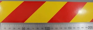 3M Yellow/Red Class 2 (3200 Series) Reflective Tape 50mm x 10m RIGHT - Picture 1 of 7