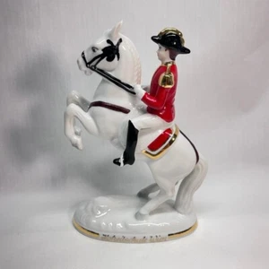 VTG Lipizzaner Statue Gerold Hofreilschule Wien Vienna Porcelain 2" Wx4" Lx6.5"H - Picture 1 of 8