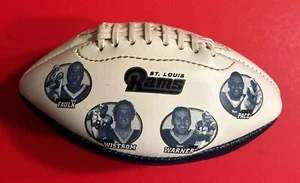 KURT WARNER MARSHALL FAULK ORLANDO PACE Vtg NFL HOF Mini Football Toy Ball 8" - Picture 1 of 4