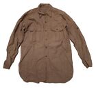 WW2 Canadian Flannel Shirt, Size Small 14 1/2