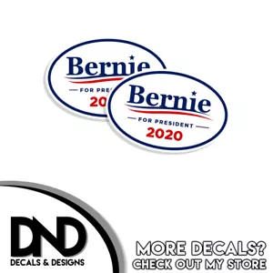 Bernie Sanders For President 2020 pegatina ovalada parachoques paquete de 5"" x 3"" 2 - Imagen 1 de 2