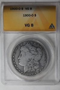 1900-O $1 ANACS VG8 Morgan Silver Dollar, Miss Liberty Head Dollar. - Picture 1 of 2