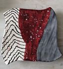 Art Pottery Decorative Plate 10" Rectangle Red Gray Zigzag stp Signed By Artist 