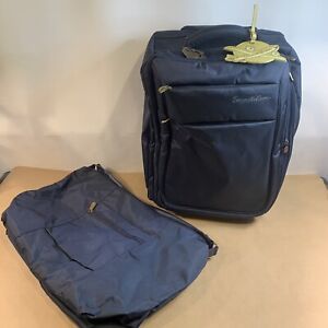 Samantha Brown Navy Blue 19" Rolling Luggage Travel Bag | w/Large Tote