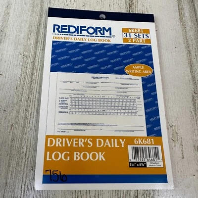 Rediform Driver's Daily Logs Duplicates with Carbons 31 Sets/Book 6K681 - Image 1 of 4